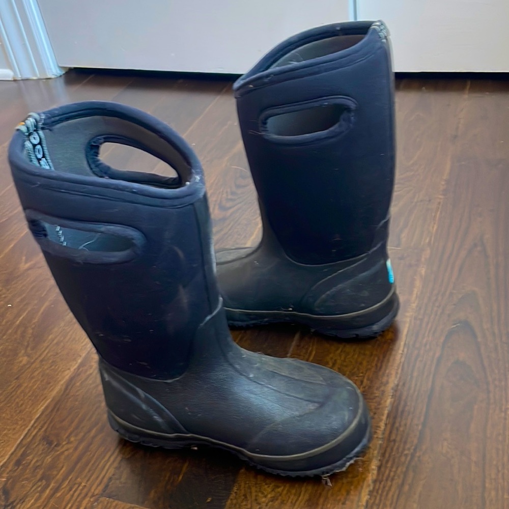 Kids Bog Black Winter Snow Boots size 1